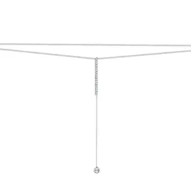Elli Y-Kette Solitär mit Kristallen Weiß 925 Sterling Silber