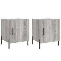 VidaXL Nachttische 2 Stk Grau Sonoma 40x40x50 cm Holzwerkstoff