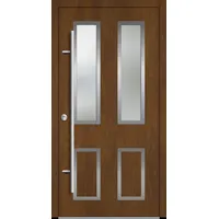 Aluminium  Landhaustür "CORGINA" 82 mm RC2 Golden Oak holzähnlich beidseitig innen öffnend DIN links