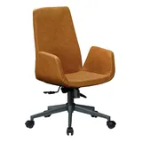 JV Möbel Chef Bürostuhl Holz Arbeitszimmer Sessel Möbel Braun Drehbar Konferenz