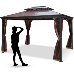VEVOR Pavillion Garten Pavillion Faltpavillon wasserdicht Dachmaß 3 x 3 m UV-Schutz