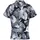 King Kameha Funky Hawaii-Bluse-Hemd, Damen, Kurzarm, Pineapple-Leaves, Mono-Grau, M - M