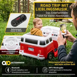 ACTIONBIKES MOTORS VW T1 Camper Bus Kinder Elektroauto Rot