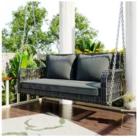 Gotagee Hollywoodschaukel Gartenschaukel Hollywoodschaukel Gartenmöbel-Set für den Außenbereich grau