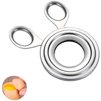 Ryaupy Gourmet Eierköpfer, Edelstahl Eieröffner, für Einfach und Schnell Eier Öffnen Küchen Werkzeug, spülmaschinengeeignet, Silber
