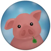 Speecheese Schweinchen Glücksbringer Magnet rund mit Flaschenöffner rund zum