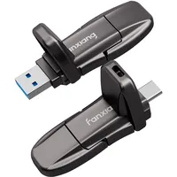 fanxiang 10X Schneller Externe SSD 512GB bis zu 1050MB/s, mit dualer Schnittstelle USB C+ USB A 3.2 Gen2, für iPhone 15, Android, Tablet, PC, MacBook und mehr (FF952)