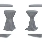 TexDeko Stehtischhusse Premium Grau Ø 70 cm