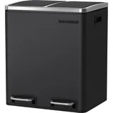 Songmics Mülltrenner 2 x 15,0 l schwarz