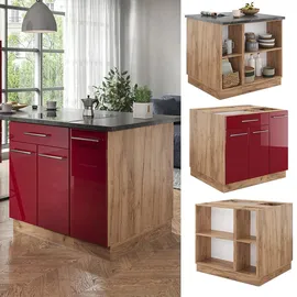 Vicco Kochinsel Fame-Line 90 x 82 x 60 cm Bordeaux