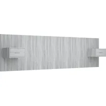 vidaXL Kopfteil mit Nachttischen Grau Sonoma Holzwerkstoff