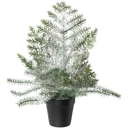 Künstlicher Weihnachtsbaum CREATIV DECO "Weihnachtsdeko, künstlicher Christbaum, Tannenbaum", grün, H:40cm, Kunststoff, Weihnachtsbäume, Kunstweihnachtsbäume, Im Topf; Beschneite Optik