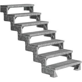 DOLLE Außentreppe Gardentop 144-176 cm Holz/Stahl/WPC
