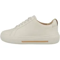 CLARKS Hollyhock Walk Sneaker, Off White Lea, 42 EU