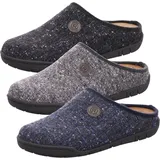 Rohde Herren Pantoffel Hausschuh Wechselfussbett Mantua 6651, Größe:46 EU, Farbe:Blau - Blau - 46