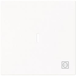 Busch-Jaeger Wippe mit Aufdruck Symbol " Steckdose"  für Schalter/Taster, Einzelwippe, Busch-art linear® (studioweiß matt)