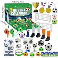 Fußball-Adventskalender 2024, Fußball-Zubehörset für 24 Tage, Tütenfüller mit Fußball-Geschenken, Preise für den Fußballkarneval und Party...