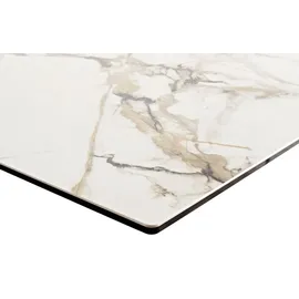 DeLife Edge 180-220 x 75 x 100 cm Keramik Weiß-Gold-Grau