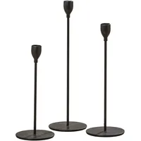 Boltze Kerzenleuchter Malte (Kerzenhalter in schwarz, Eisen, Kerzenständer 3