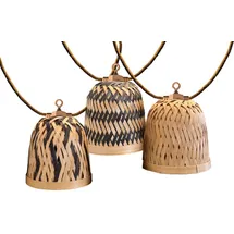 Lumisky Lichterkette Bambus 8 m 10 Lampenschirme beige