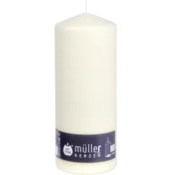 Müller Kerzen Stumpenkerze, vanille 2012008038 , 1 Packung = 4 Stück, (Ø x H): 78 x 200 mm