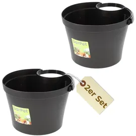 GarPet Fallrohr Blumentopf 22 x 22 x 15 cm Anthrazit