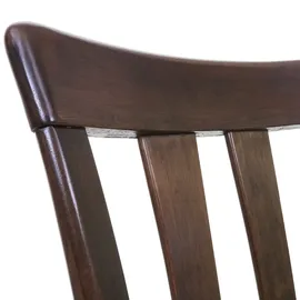 Mendler 2er-Set Esszimmerstuhl HWC-G46, Küchenstuhl Stuhl, Stoff/Textil Massiv-Holz dunkles Gestell, beige