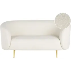 2-Sitzer Sofa Bouclé weiß LOEN