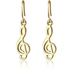 Elli Paar Ohrhänger »Ohrringe Notenschlüssel Musik Melodie Note 925 Silber« Elli Gold 18