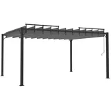 vidaXL Pergola mit Lamellendach 3 x 4 m Anthrazit