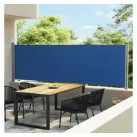 vidaXL Seitenmarkise Ausziehbar 140x600 cm Blau