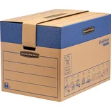 Bankers-Box BANKERS BOX Umzugskarton SmoothMove, Heavy Duty, aus doppelt verstärkter Wellpappe mit Tragegriffen, schneller FastFold Aufbau ohne Klebeband, 127 Liter, 45.5 x x 45.5 cm, 5 Stück