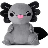 corimori Axolotl Plüschtier Schwarz, grau 25cm | Pebbles der Melanoid Axolotl | Süßes Kuscheltier