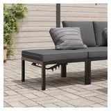 vidaXL Gartenhocker mit Kissen Schwarz Aluminium