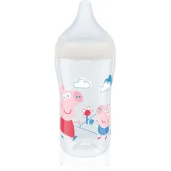 NUK Perfect Match Peppa Pig Flasche mit Temperaturkontrolle 3m+ 260 ml