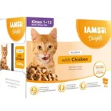 Iams Delights Kitten mit Huhn in Sauce 12 x 85 g