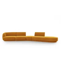 Micadoni Sofa Miley, modular 5-Sitzer gelb