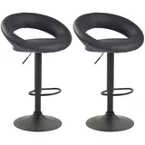 CLP 2er Set Barhocker Olinda Kunstleder Grau