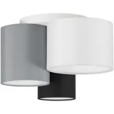 Nova Luce 9555805 Bryson E27 Deckenleuchte Schwarz, Weiß, Grau