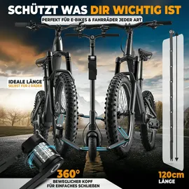 MIVELO Faltschloss Schwarz 120 cm