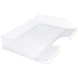 Exacompta 11723D 4er Pack Premium Briefablage Combo Midi DIN A4 Quer. Ideale Briefkörbe für Ihre Organisation. Robuste und stapelbare Ablagekörbe kristall