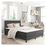 vidaXL Boxspring-Bettgestell 140 x 200 cm Grau