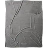 Tom Tailor Wellsoft Decke, 150x200 cm, 100% Polyester/ Wellsoft, gesäumt mit Logostickerei, WELLSOFT BLANKET Grau (Moody Grey)