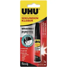 UHU Sekundenkleber blitzschnell Pipette 3 g