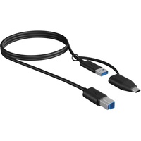 ICY BOX Box USB Kabel USB 3.2 Gen 1 (3.1 Gen 1) USB C USB A Schwarz