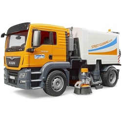 Bruder® Kinderfahrzeug-Kehrmaschine 03780 MAN TGS LKW Straßenreinigung, Nutzfahrzeug, Spielzeugauto orange|weiß