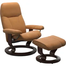 Stressless Relaxsessel Consul Kunstleder 72 x 94 x 70 cm Braun mit Hocker