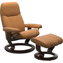 Stressless Relaxsessel Consul Kunstleder 72 x 94 x 70 cm Braun mit Hocker