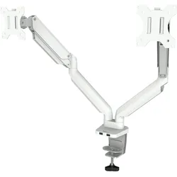 Fellowes Monitorarm Platinum Series 2 Bildschirme Tischklemme weiß,