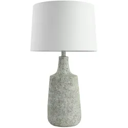 Home Deluxe GmbH HOME DELUXE Kleine Tischlampe in Steinoptik CARO - Weiß | Tischlampe, große Tischlampe, rustikale Tischlampe
